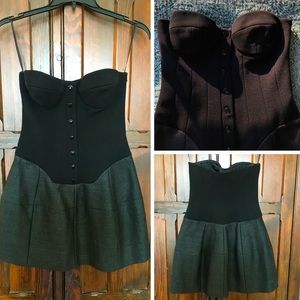 Black corset strapless evening Etro dress